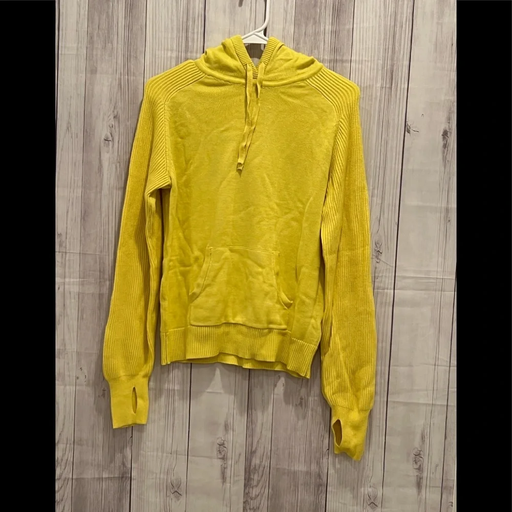 STYLE & CO hoodie sweater/ yellow sunray size M - Picture 1 of 7